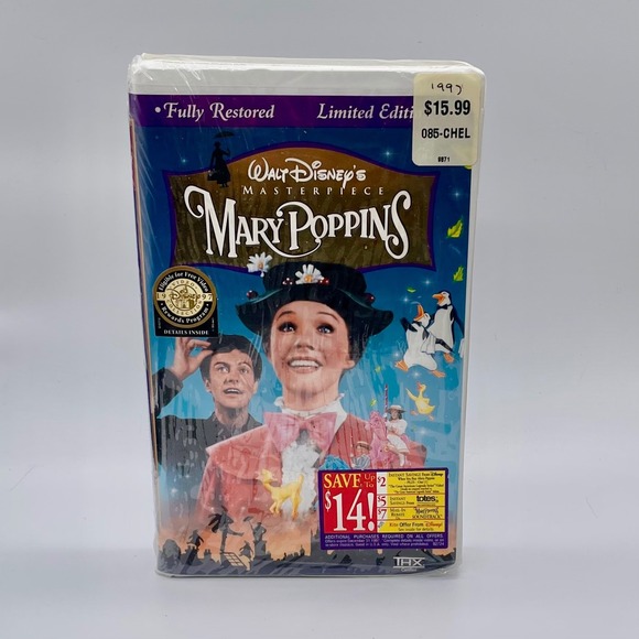 Other - Mary Poppins Walt Disney's Masterpiece Limited Edition VHS 1997 / NEW SEALED